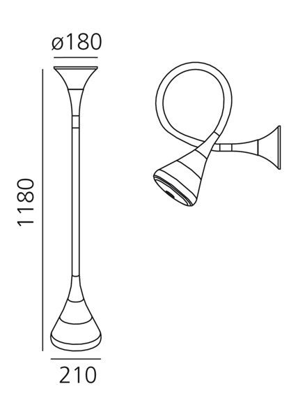 Pipe LED 2700K - Fali/Mennyezeti