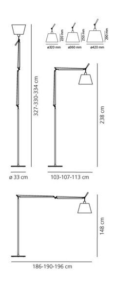 Tolomeo Mega LED 2700K - Álló