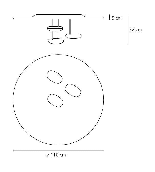 Droplet LED 2700K - Mennyezeti